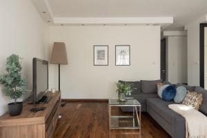 Posedenie v ubytovaní Royal Wilanów 2-bedroom Apartment