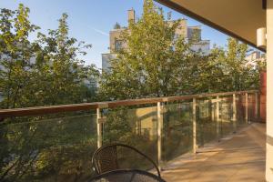 Balkón alebo terasa v ubytovaní Royal Wilanów 2-bedroom Apartment