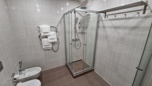 Koupelna v ubytování City Hotels Rūdninkai