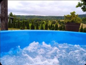 Πισίνα στο ή κοντά στο Bieszczadzkie Wzgórze Saunowe- Jacuzzi i Sauna w cenie pobytu