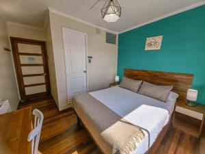 Cama ou camas em um quarto em Hostal Terraza Recreo