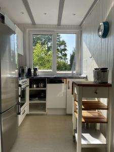 Kuchyň nebo kuchyňský kout v ubytování Ferienhaus Hygge viel Natur, Ruhe am Kamin , Wandern, Kochen