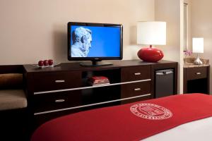 TV a/nebo společenská místnost v ubytování The Statler Hotel at Cornell University