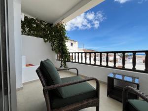 Balkón nebo terasa v ubytování CASA VERDE con vista al mar