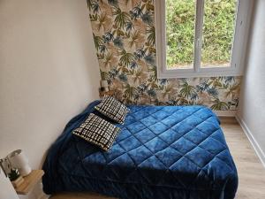 En eller flere senge i et værelse på Maison de vacances en village Ostréicole 3 Étoiles