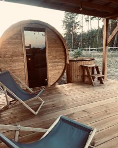 Fotografie z fotogalerie ubytování Sworna łąka z zewnętrznym SPA- sauna, jacuzzi, balia v destinaci Swornegacie