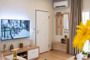 TV a/nebo společenská místnost v ubytování One Suite Corfu