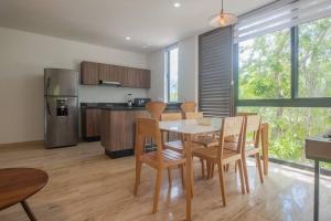 Nhà bếp/bếp nhỏ tại Amira Residence Confortable 1 BR in Aldea Zama