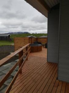 Un balcón o terraza en Úthlíd Cottages