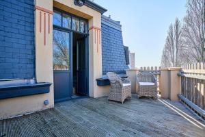 Balkoni atau teres di Duplex cosy et lumineux au pied du tram
