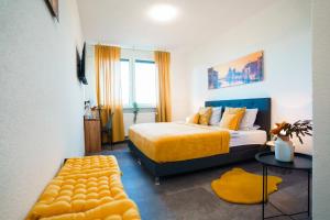 Ένα ή περισσότερα κρεβάτια σε δωμάτιο στο Hotel am Schafbaum