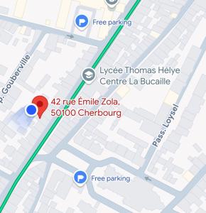 a map of the fire lane closure in liverpool at Chaleureux et spacieux appartement de centre-ville - Lit King Size - NETFLIX in Cherbourg en Cotentin