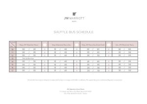 奈良JW Marriott Hotel Nara的文件上的白色巴士时间表图