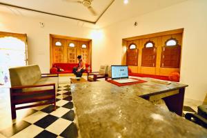 Posezení v ubytování kings villa Jaisalmer