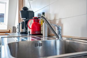 Dapur atau dapur kecil di Öko Fewo Lachmöwe +19 gambar