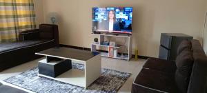 TV a/nebo společenská místnost v ubytování Palm Suites