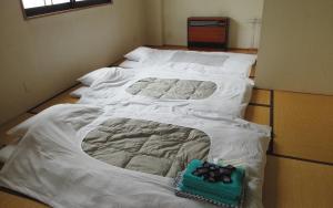 Hakuba Glad Inn Ebisuya tesisinde bir odada yatak veya yataklar