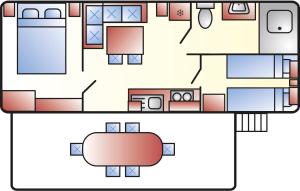 Plán poschodí v ubytovaní Albatross Mobile Homes on Camping Cala Canyelles