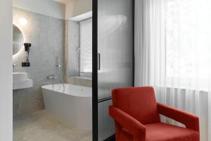 Koupelna v ubytování Hotel Laudon