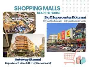 a collage of pictures of shops and buildings at Haus Ekkamai 2 in Khlong Toei