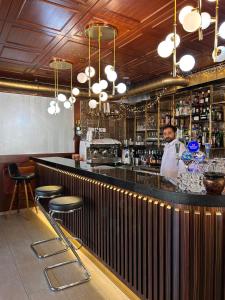 Lounge nebo bar v ubytování Buffet de la gare Courtelary