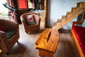 Część wypoczynkowa w obiekcie Chalet La Plagne jacuzzi vue top