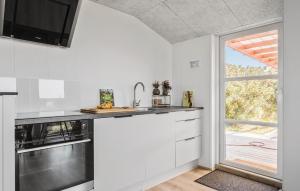 Η κουζίνα ή μικρή κουζίνα στο Pet Friendly Home In Hvide Sande