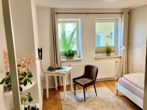 Postel nebo postele na pokoji v ubytování Gästehaus Langhals