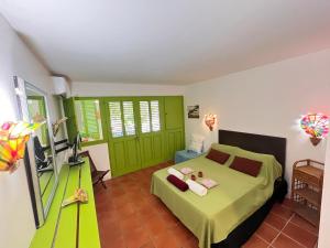 Postel nebo postele na pokoji v ubytování Frangipanier mer et piscine + 10 fotografií