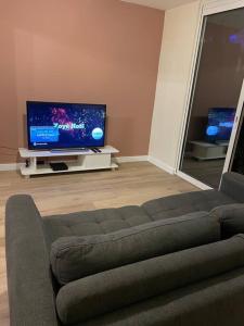 TV a/nebo společenská místnost v ubytování Location T2 idéalement située