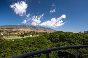 a view of a mountain from a balcony at The Westin Maui Resort & Spa, Ka'anapali in Lahaina