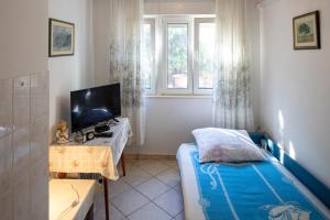 TV a/nebo společenská místnost v ubytování Apartment Zarace - Gdinj 2047b