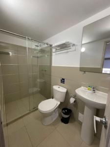 Koupelna v ubytování Hotel Hernández CTG