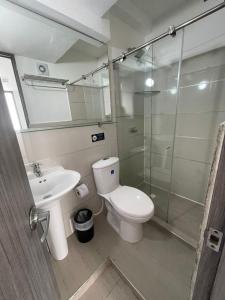 Koupelna v ubytování Hotel Hernández CTG