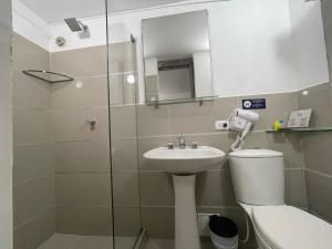 Koupelna v ubytování Hotel Hernández CTG