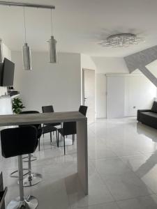 Posezení v ubytování Torony Apartman Hódmezővásárhely