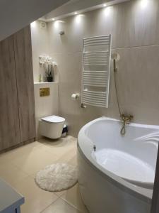 Koupelna v ubytování Torony Apartman Hódmezővásárhely