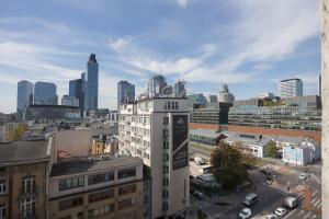 Výhľad na mesto Varšava alebo výhľad na mesto priamo z apartmánu
