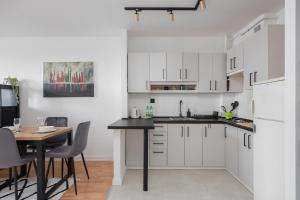 Kuchyňa alebo kuchynka v ubytovaní Wola Lavish Apartment
