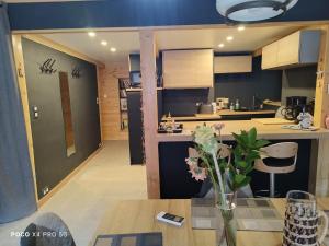 Kuchyň nebo kuchyňský kout v ubytování loftvesubie Studio