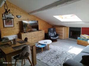 Posezení v ubytování loftvesubie Studio