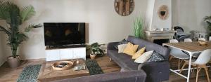 TV a/nebo společenská místnost v ubytování Ainara Luxury