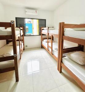 Hostel Estação Maracanã客房内的一张或多张床位