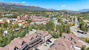 an aerial view of a town with mountains at Breckenridge Condo: Large Patio & Shared Amenities in Breckenridge