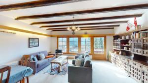 Χώρος καθιστικού στο Chalet Bürcher