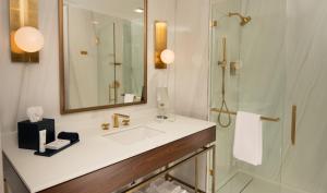 Koupelna v ubytování Hotel Polaris