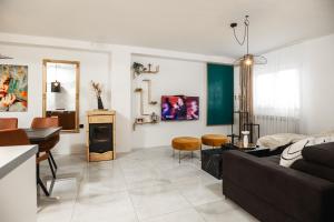 Posezení v ubytování Deluxe Apartment RoMa