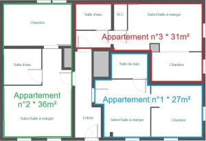 a floor plan of a building at Appart'hôtel - Seclin-Appartements in Seclin