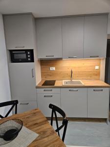 Kuchyň nebo kuchyňský kout v ubytování Apartment Anita Cetinje