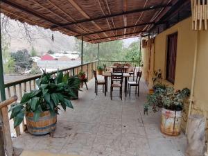 Balkón nebo terasa v ubytování Elquihostel
